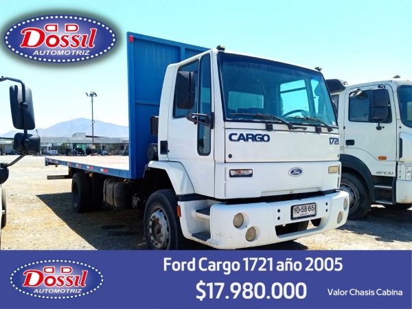 Camión Ford Cargo 1721, Año 2005, Chasis Cabina, Cabina Simple, Puente Sencillo, Diesel $17.980.000 + CARROCERÍA
