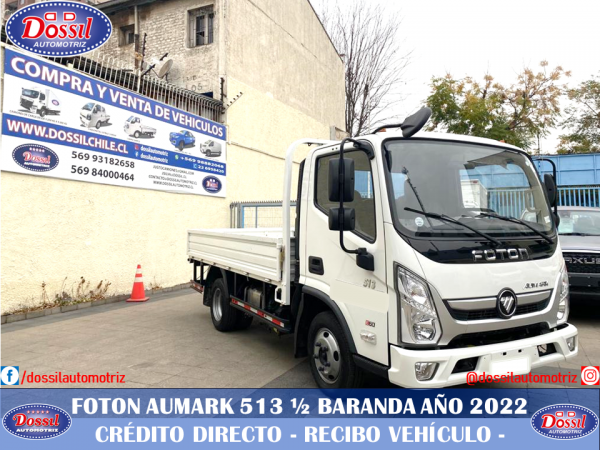 CAMIÓN FOTON AUMARK 513, MEDIA BARANDA, AÑO 2022, EXCELENTE ESTADO VALOR $14.980.000 + IVA 