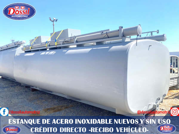 ESTANQUE ACERO INOXIDABLE IMPORTADOS PARA 15.000 LITROS, NUEVOS. VALOR $17.980.000 + IVA 