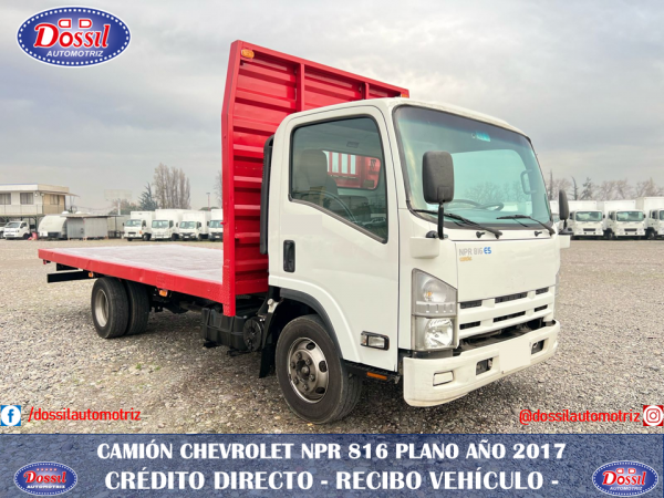 Camión Chevrolet NPR 816, Año 2017,  valor Desde $ 15.490.000 + IVA. 