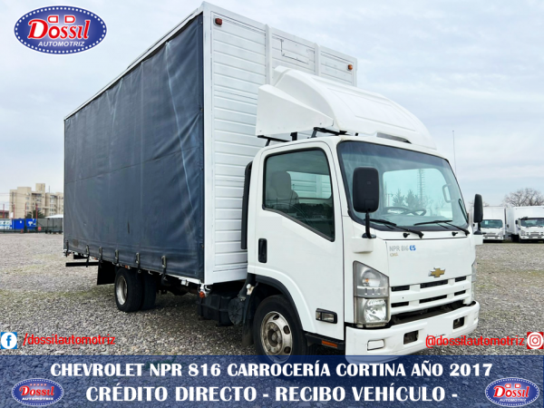 Camión Chevrolet NPR 816, Año 2017, valor Desde $16.980.000+ IVA. Opción de carrocería Cortinera