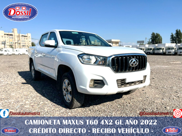 Camioneta Maxus T60  4x2, Año 2022, Doble Cabina, Alza Vidrios Eléctricos, VALOR  $10.490.000. SOLICITE ALTERNATIVAS DE PAGO