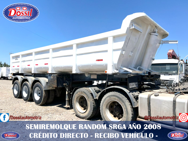 Semirremolque Random SRGA, Año 2008, Tres Puentes, Dos ejes con Levante, UNICO DUEÑO!! Valores desde $ 10.980.000
