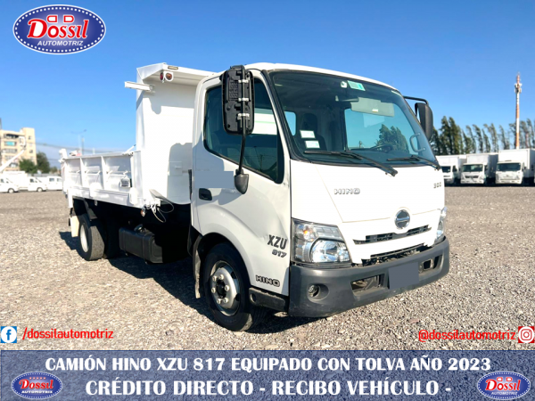 CAMIÓN HINO XZU 817, EQUIPADO CON TOLVA DE 4M3, 100% OPERATIVO, EXCELENTE ESTADO, VALOR $34.980.000 + IVA