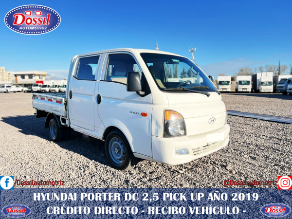 CAMIONETA HYUNDAI PORTER H-100 DOBLE CABINA, MOTOR 2.5, PICK UP,  AÑO 2019. VALOR $9.980.000