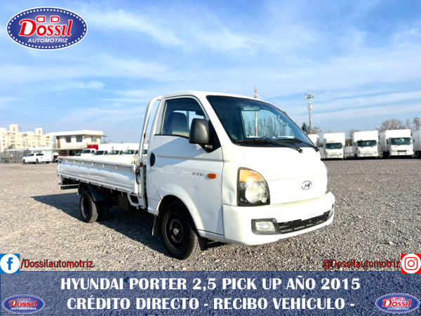 CAMIONETA HYUNDAI PORTER H-100 CABINA SIMPLE, MOTOR 2.5, PICK UP, AÑO 2015. VALOR $8.980.000