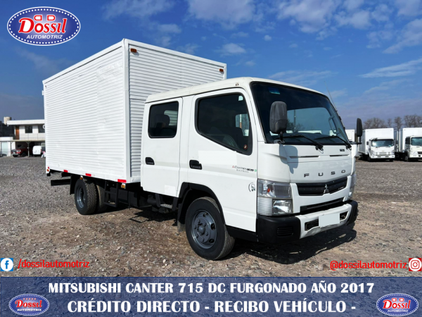 Camión Mitsubishi Canter Fuso 715 Doble Cabina, Año 2017, Doble Cabina, Carrocería  furgonada, VALOR $14.980.000