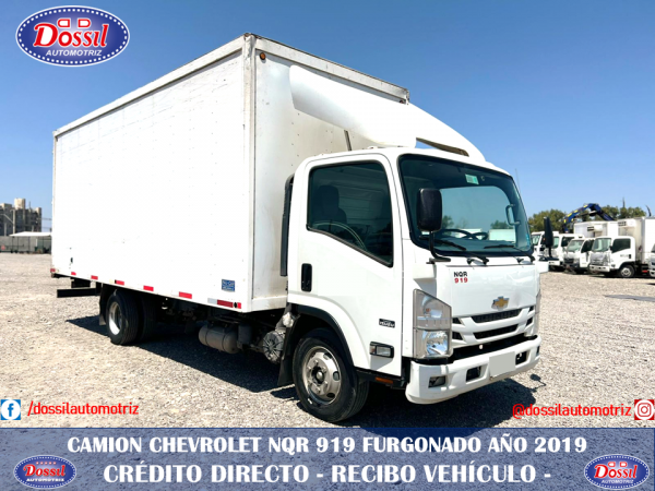 Camión Chevrolet NQR 919, Año 2019, Carrocería furgonada, excelente estado, VALOR OFERTA $24.980.000